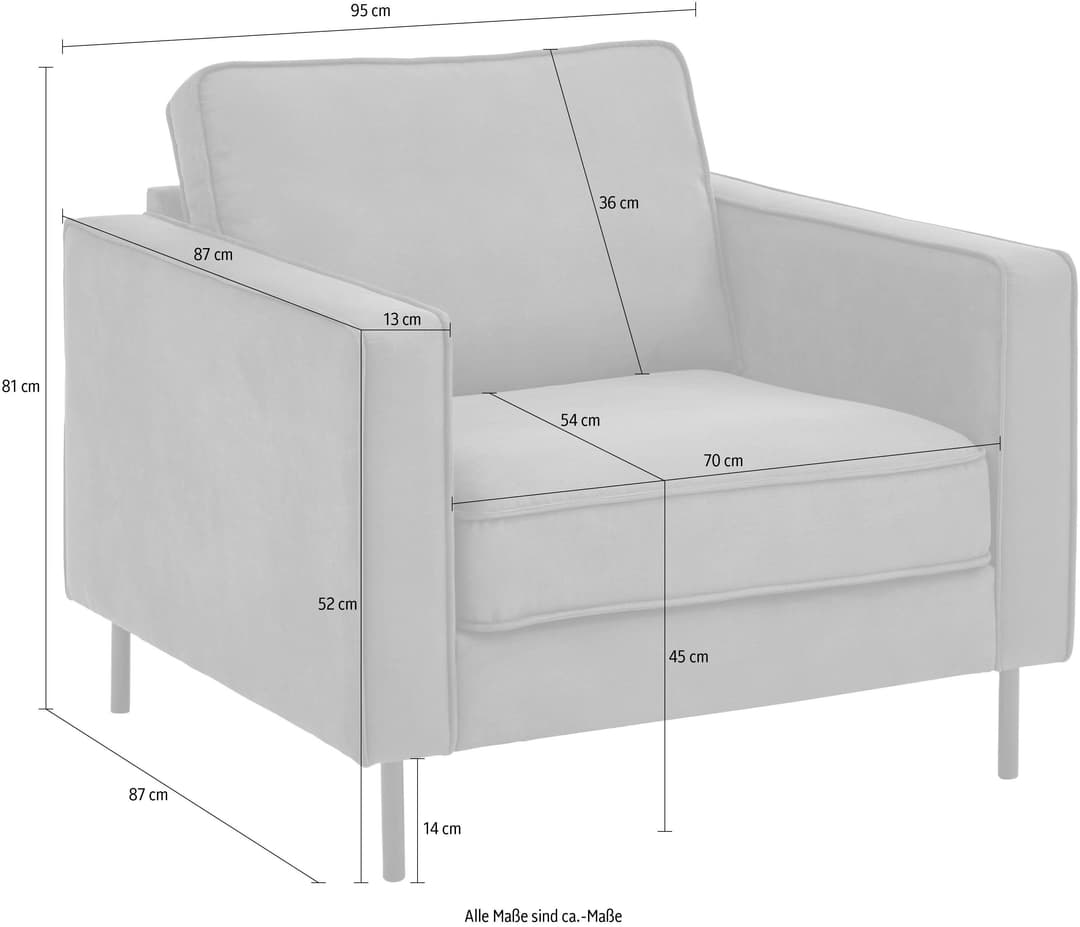 ATLANTIC home collection Sessel Weston | Braun