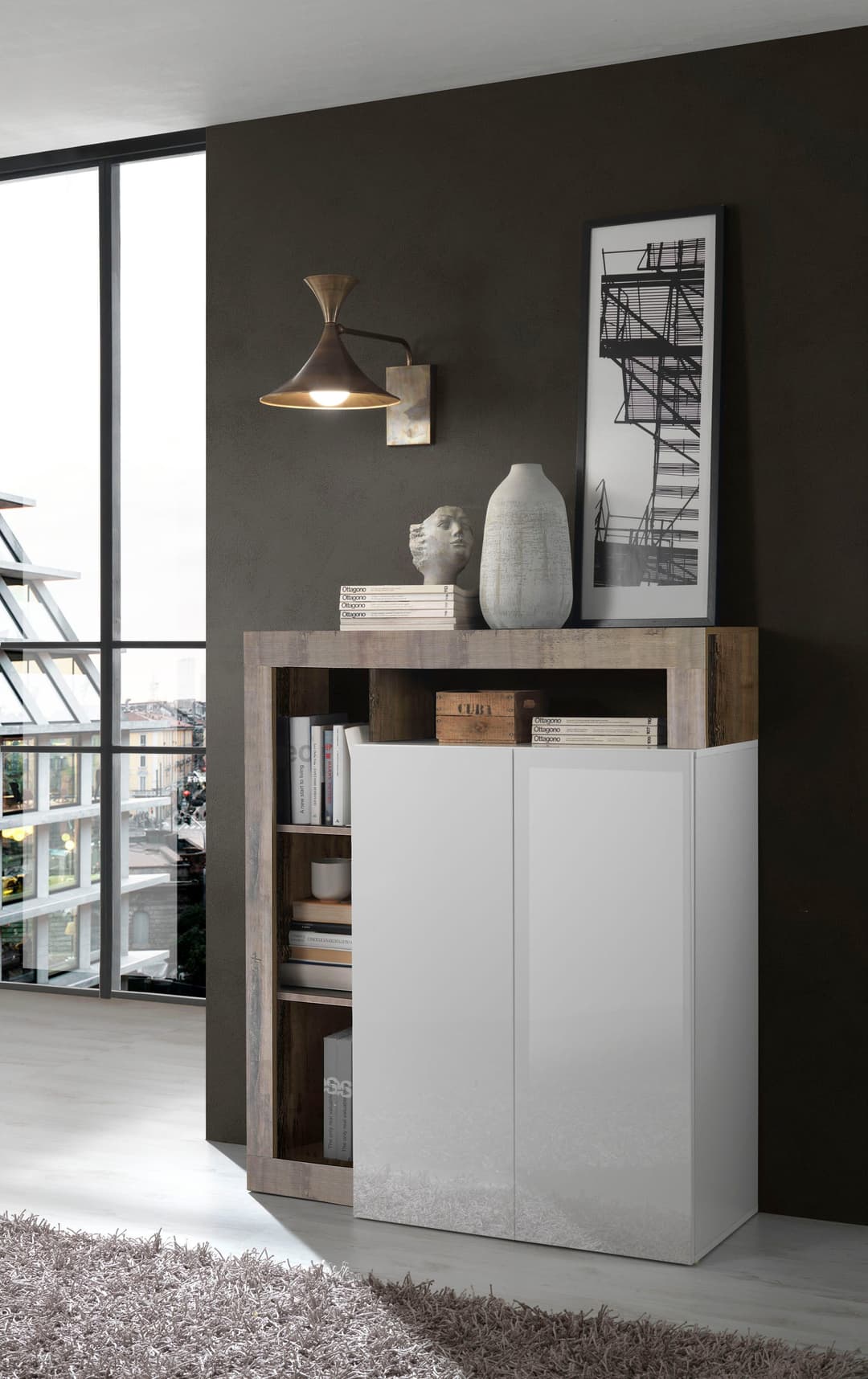 Home affaire Highboard Hamburg | Weiß