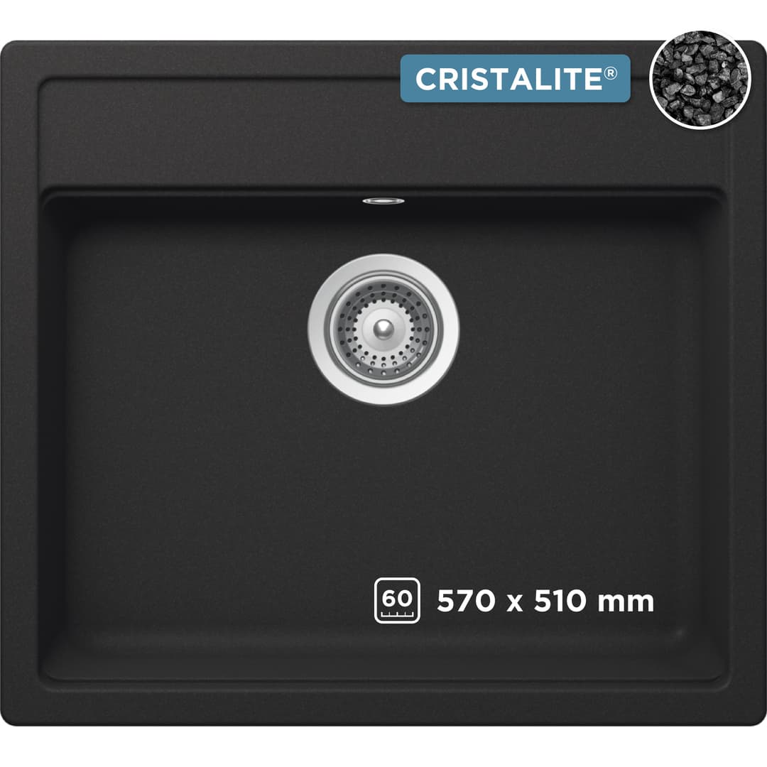 Schock Granitspüle Oslo | Schwarz