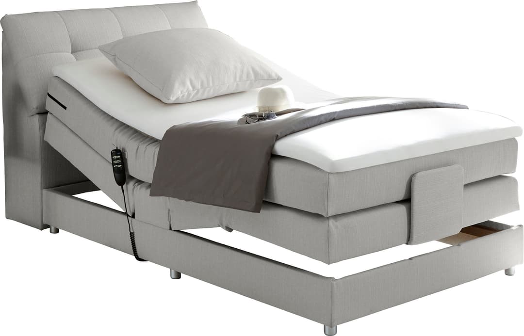ED EXCITING DESIGN Boxspringbett Carpino | Grau