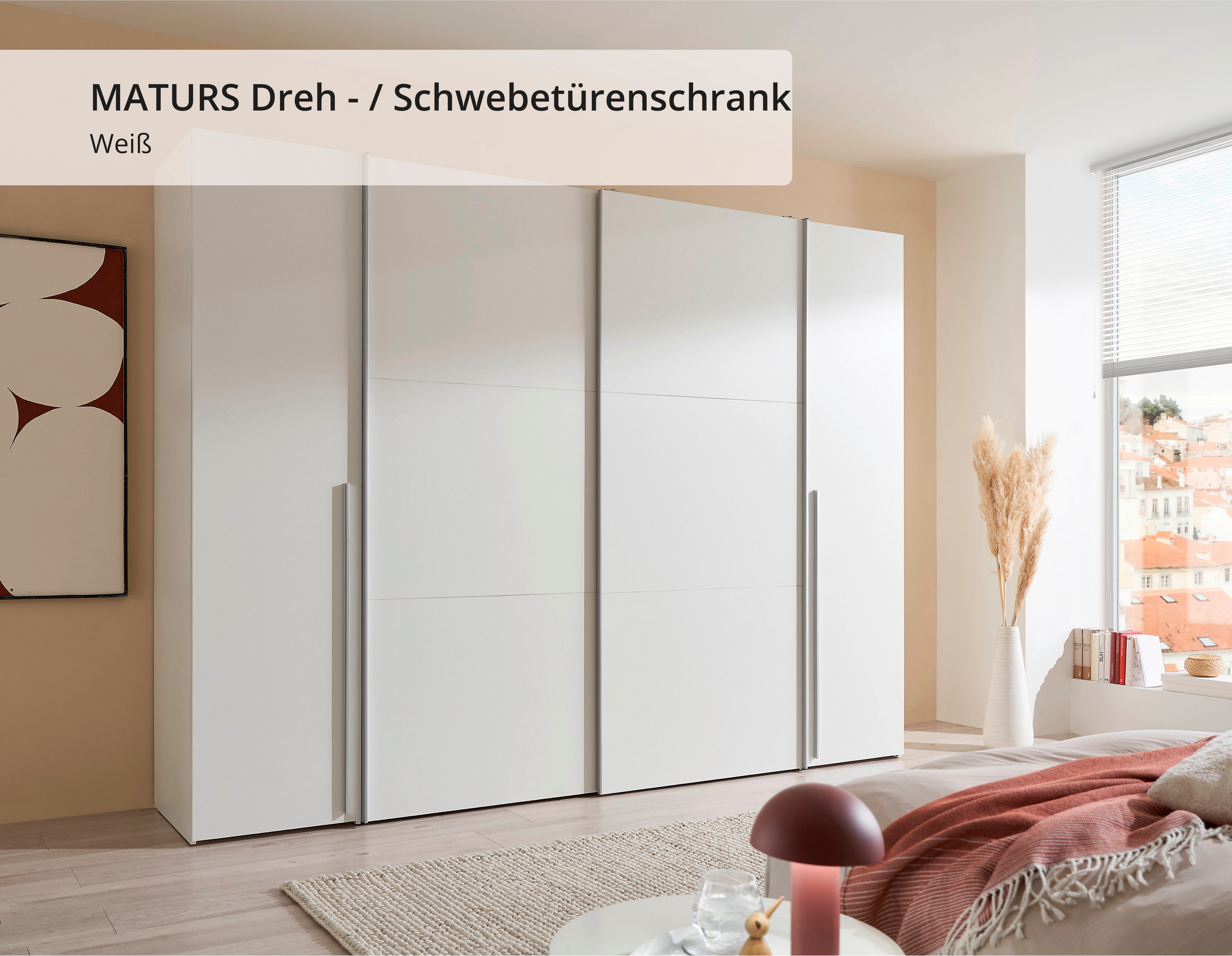Schlafkontor Maturs Drehtürenschrank | Weiß 3