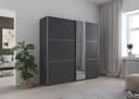 rauch Schwebetürenschrank ASTANA | Grau 2