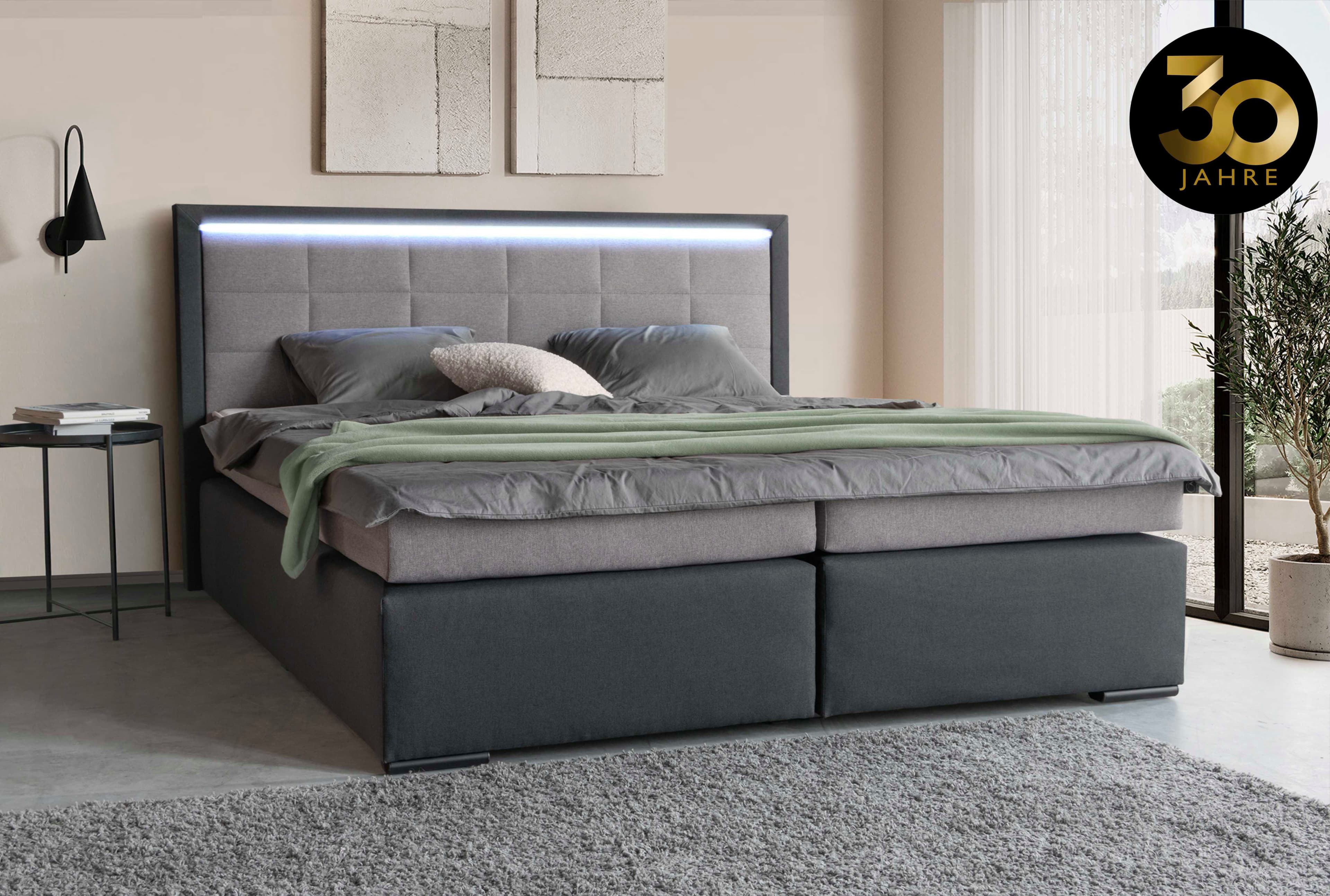 COLLECTION AB Boxspringbett Athena | Grau