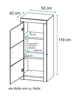 VOGL Möbelfabrik Aktenschrank Toronto | Holztöne