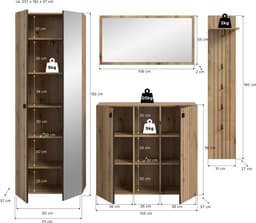 Home affaire Garderoben-Set TATIO | Holztöne