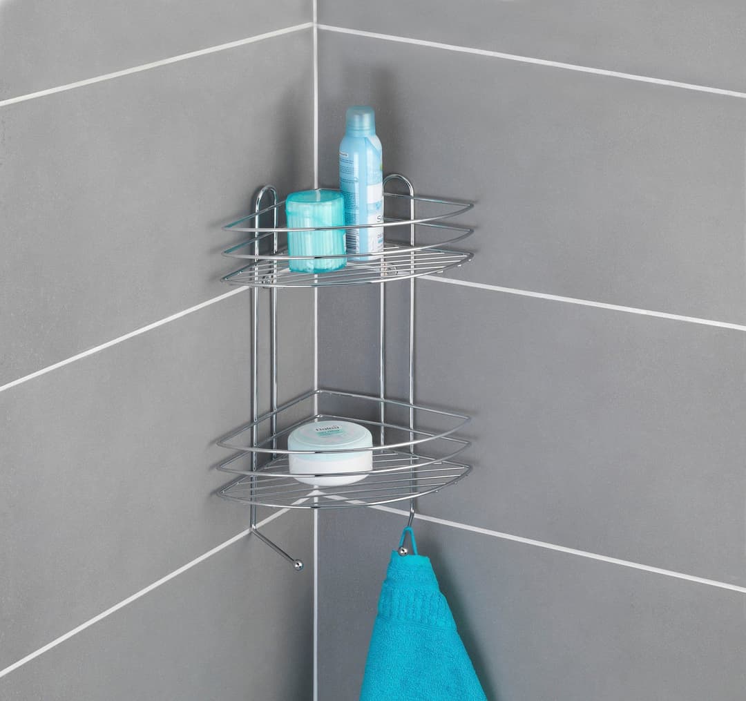Wenko Duschablage Exclusiv 2 Etagen | Silber