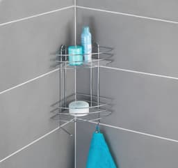 Wenko Duschablage Exclusiv 2 Etagen | Silber