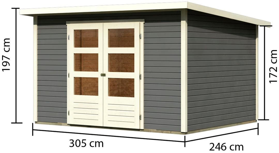 KONIFERA Gartenhaus Sandstedt 5 | Grau