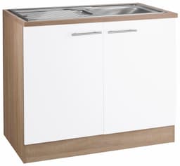 OPTIFIT Spülenschrank Kalmar | Weiß