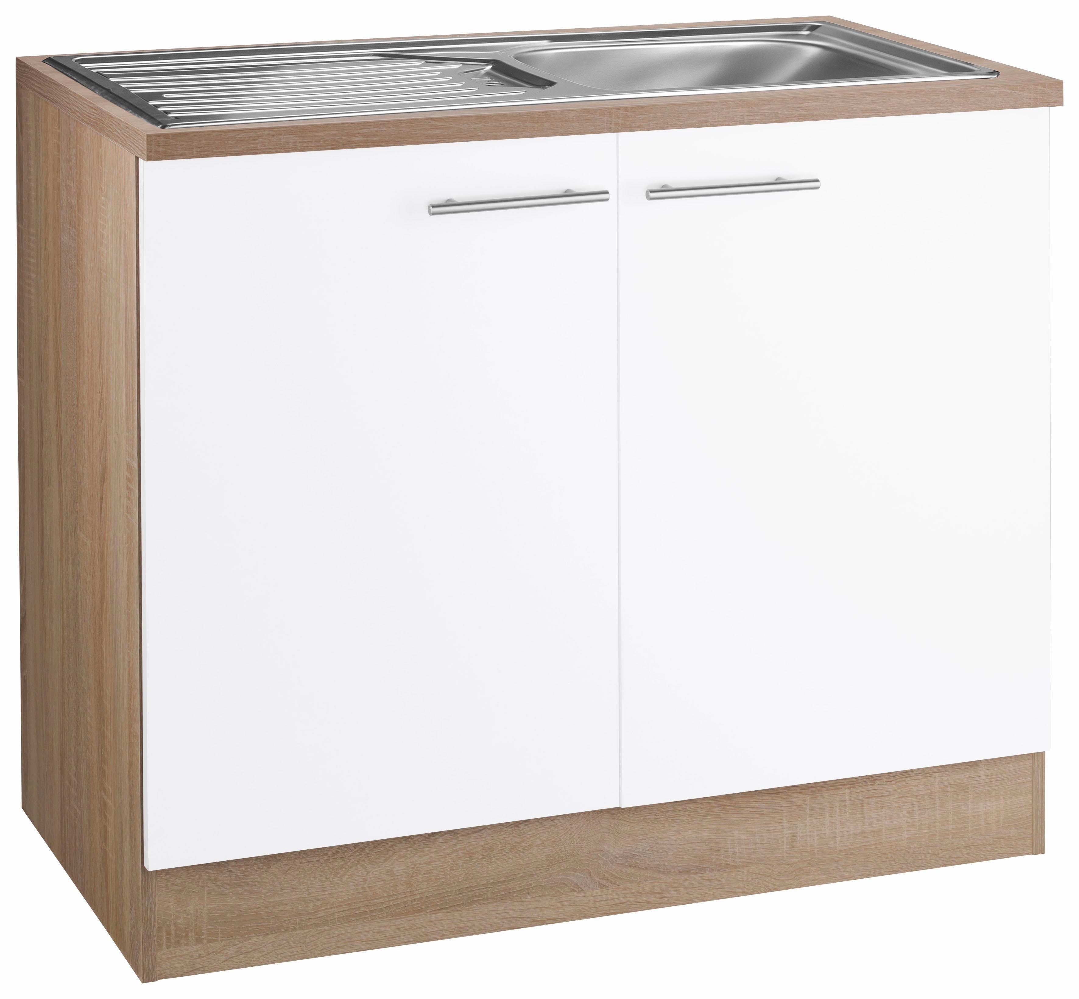 OPTIFIT Spülenschrank Kalmar | Weiß