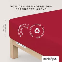 Schlafgut Spannbettlaken PURE Bio-Baumwolle | Rot