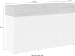 Home affaire Sideboard Rimini | Holztöne