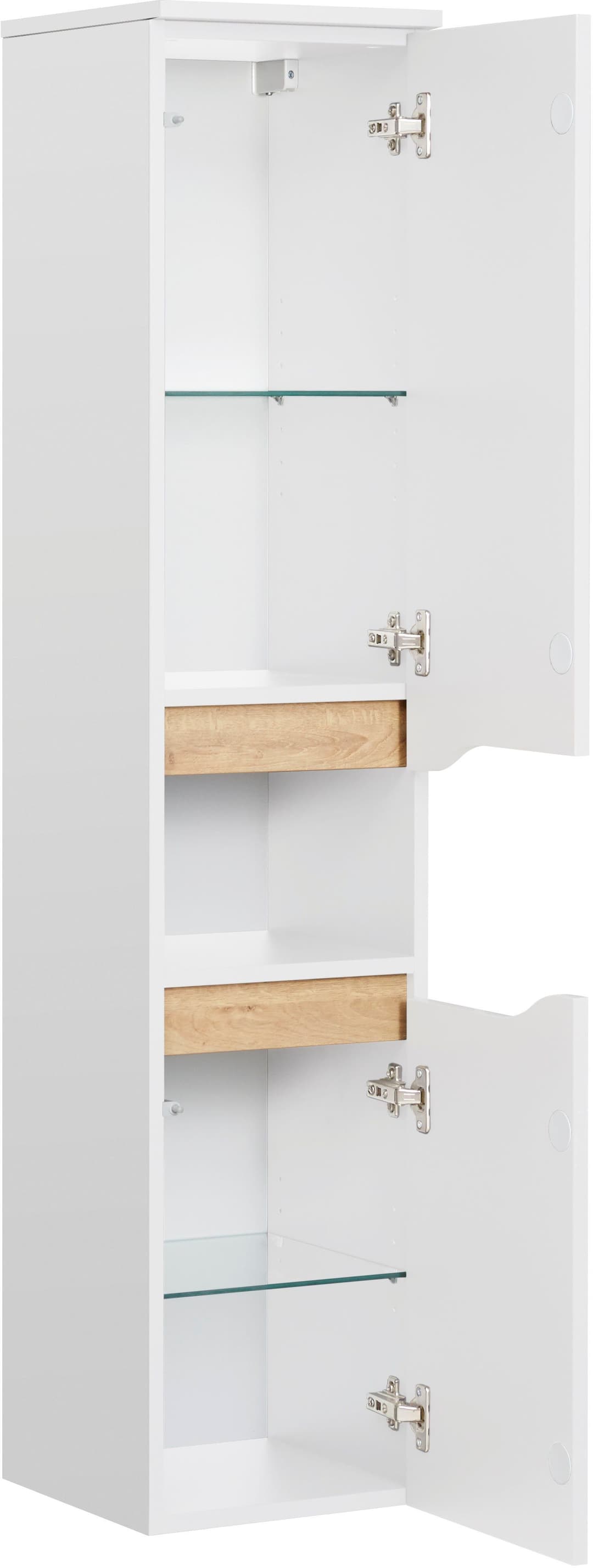 Saphir Quickset Badschrank | Weiß