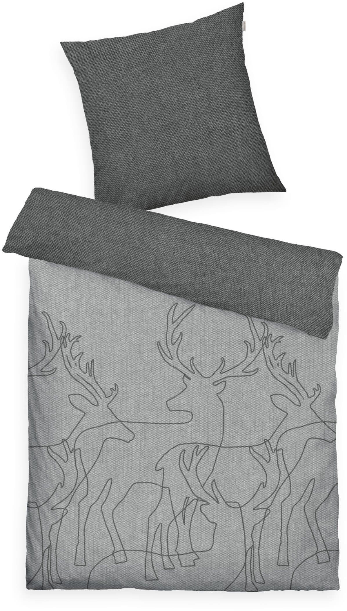 TOM TAILOR HOME Wendebettwäsche Lennart | Grau