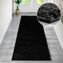 Bruno Banani Läufer Shaggy Soft | Schwarz