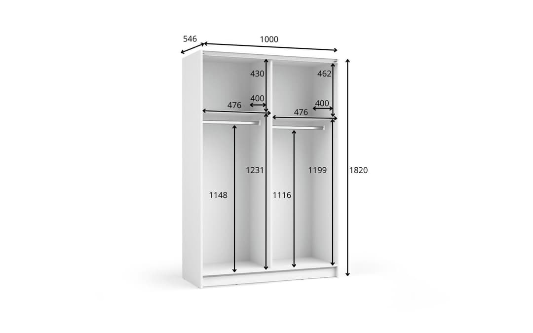 Home affaire Kleiderschrank Hildreth | Weiß