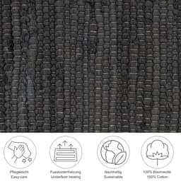 THEKO Teppich Happy Cotton Fleckerl | Grau