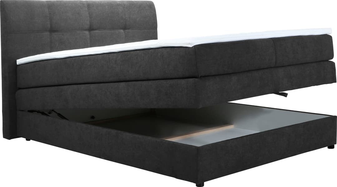 Home affaire Boxspringbett Finja | Schwarz