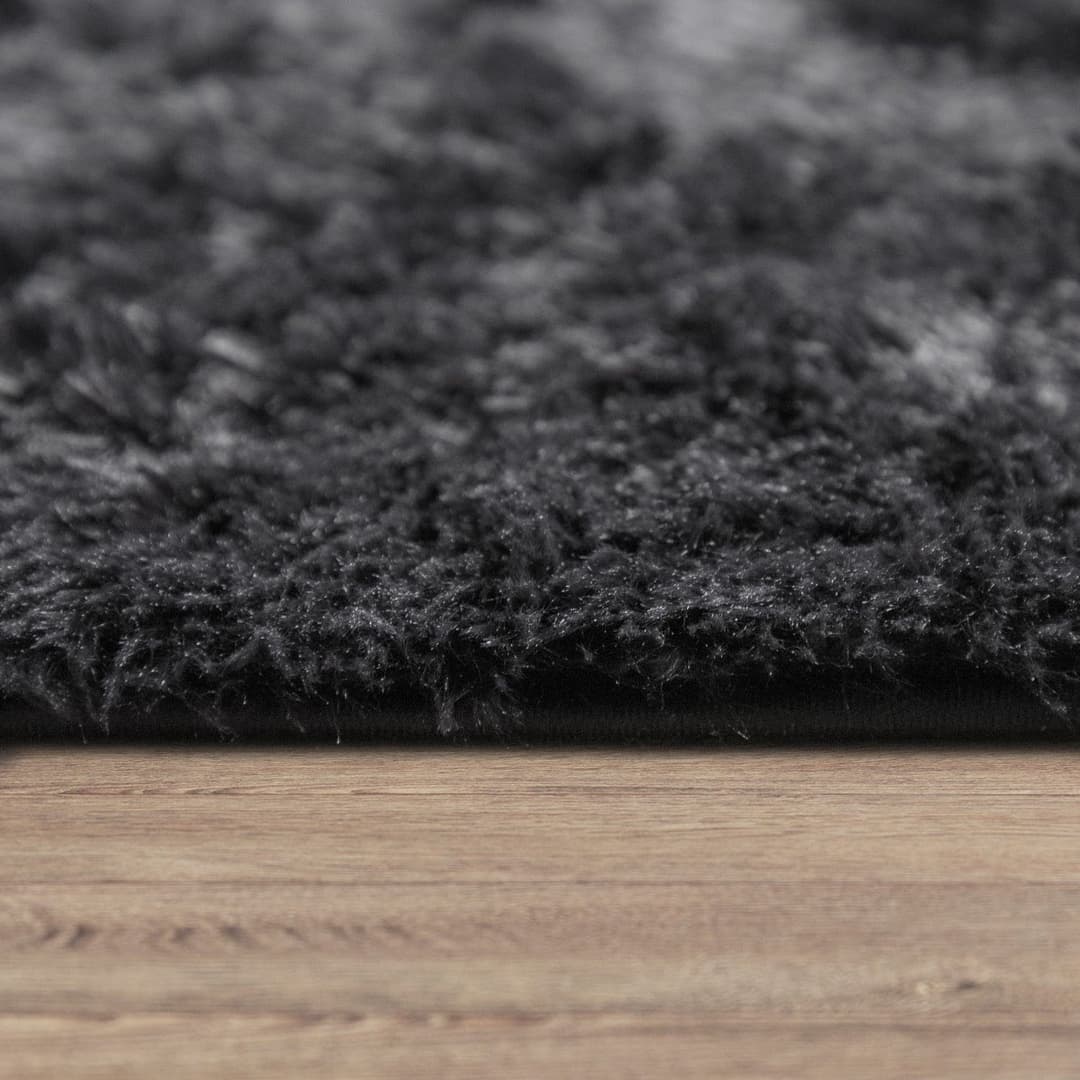 Paco Home Hochflor-Teppich Silky 591 | Schwarz