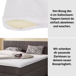 COTTA Boxspringbett Simba | Grau