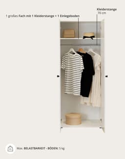 Schlafkontor Kleiderschrank Joe | Weiß