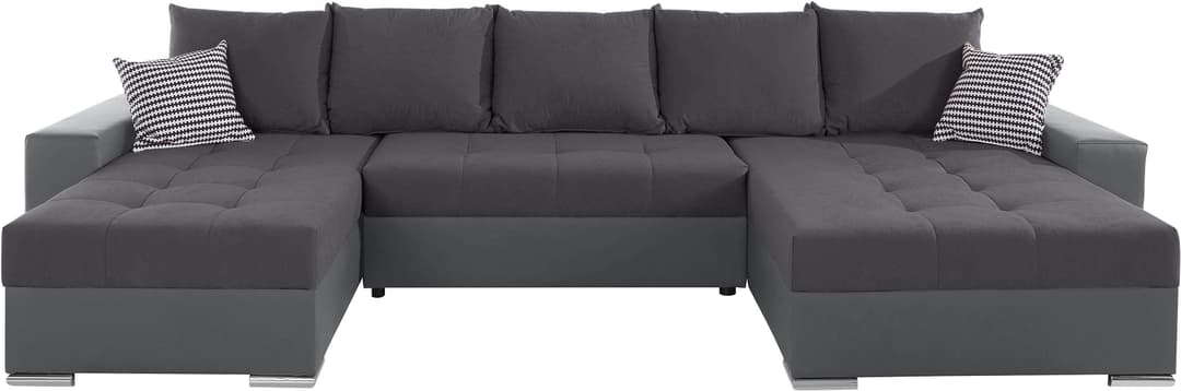 COLLECTION AB Wohnlandschaft Josy XXL U-Form | Grau