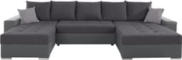 COLLECTION AB Wohnlandschaft Josy XXL U-Form | Grau