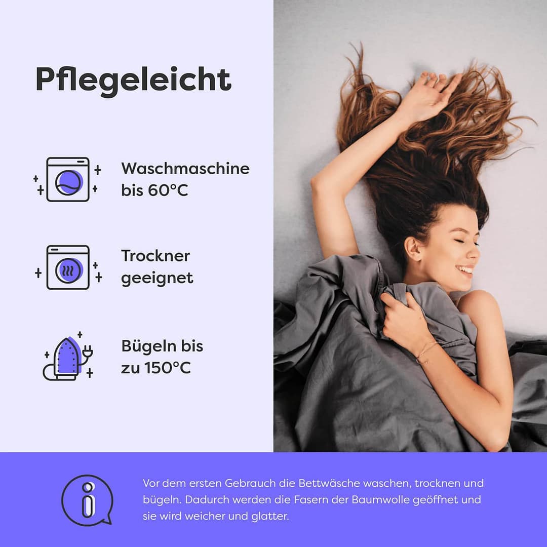 Wolkenfeld Spannbettlaken Frida | Grau