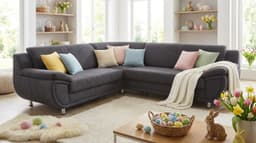 TRENDMANUFAKTUR Ecksofa Rondo | Grau