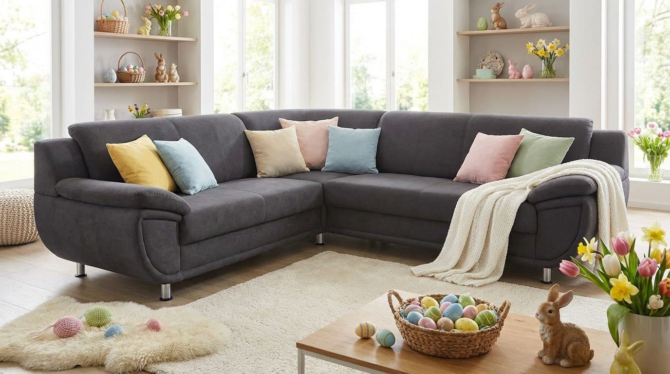 TRENDMANUFAKTUR Ecksofa Rondo | Grau