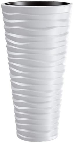 Prosperplast Blumentopf Sand slim | Weiß