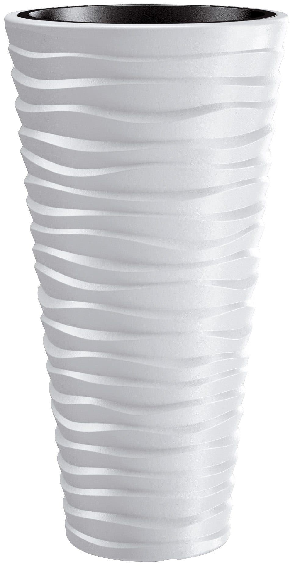 Prosperplast Blumentopf Sand slim | Weiß
