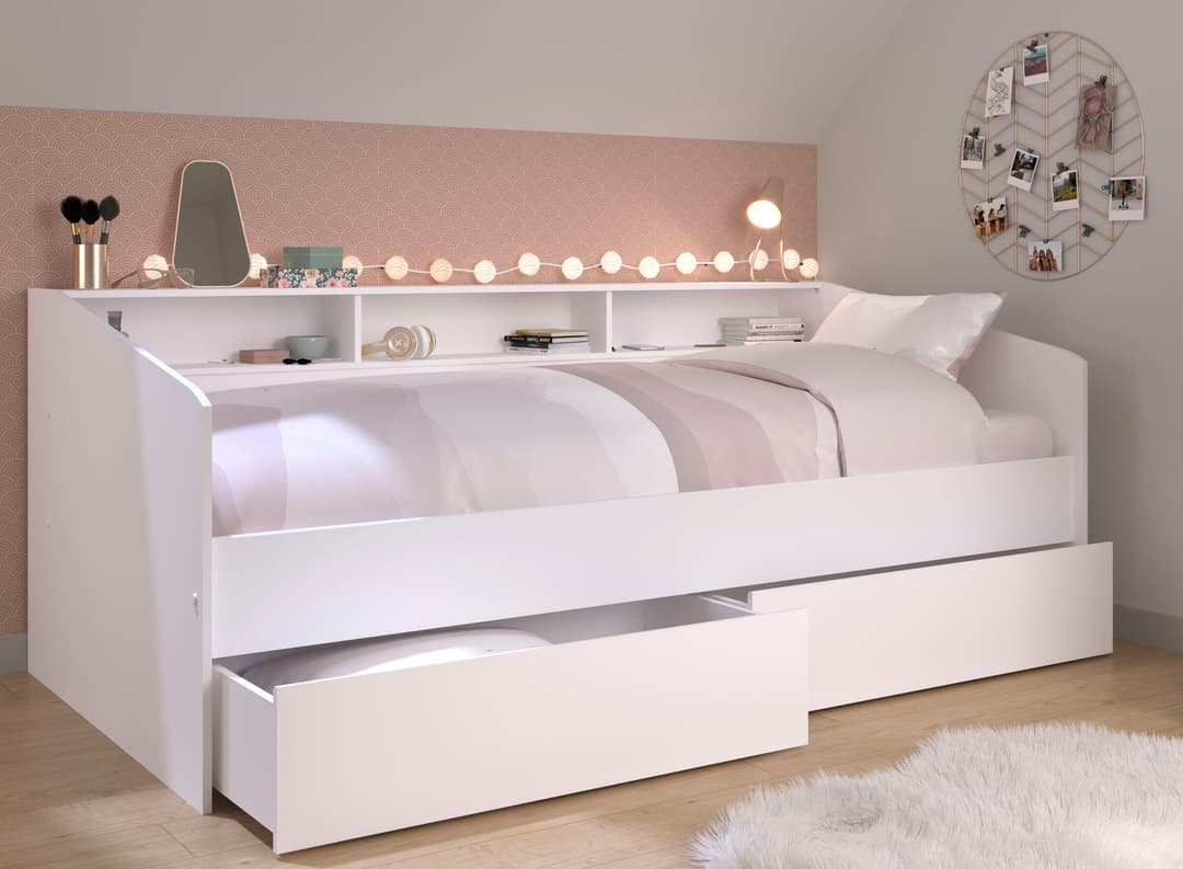 Parisot Stauraumbett Sleep | Weiß