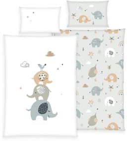 Baby Best Babybettwäsche Elefanten | Mehrfarbig