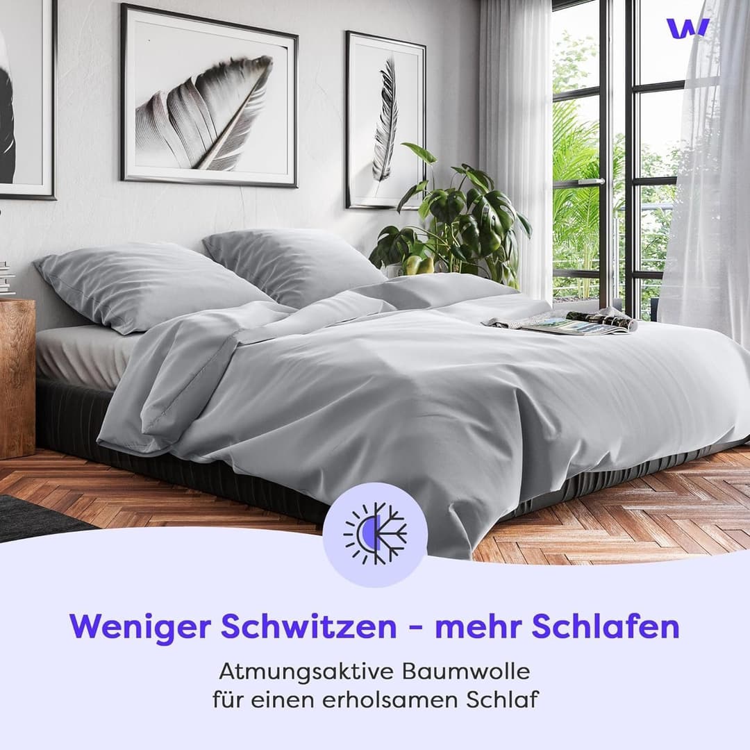 Wolkenfeld Bettwäsche Renforcé | Weiß