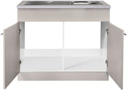 wiho Küchen Spülenschrank Chicago | Braun