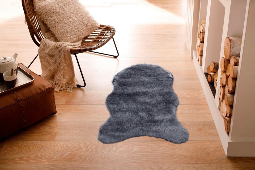 OTTO home Hochflor-Teppich Valeria | Grau