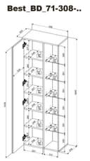 BASIC by Balculina Best Hochschrank | Holztöne 2