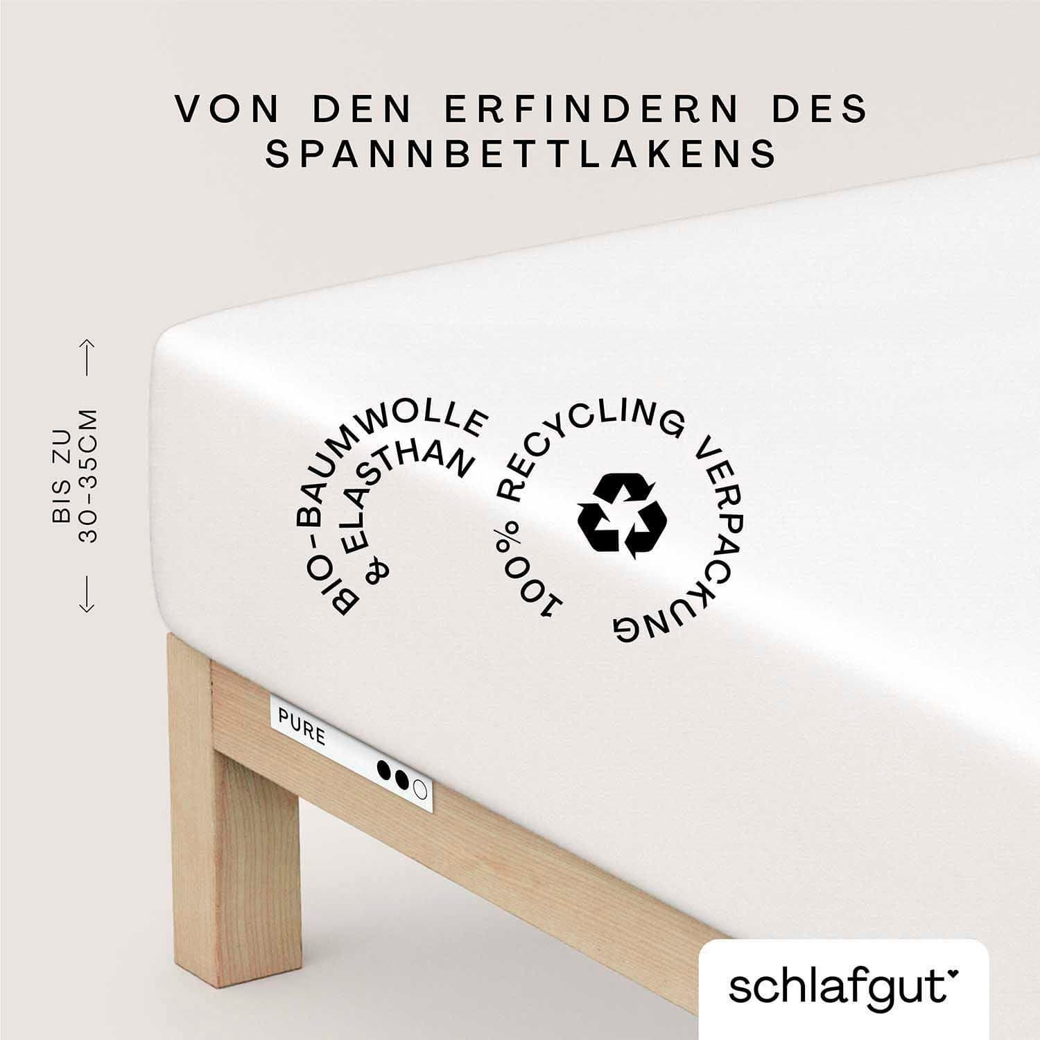 Schlafgut Spannbettlaken PURE | Weiß