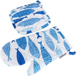Egeria Topflappen Küchen Set Marin | Weiß