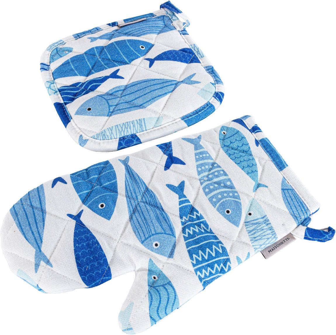 Egeria Topflappen Küchen Set Marin | Weiß