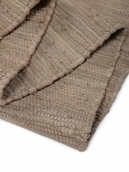 carpetfine Teppich Kelim Chindi uni | Braun