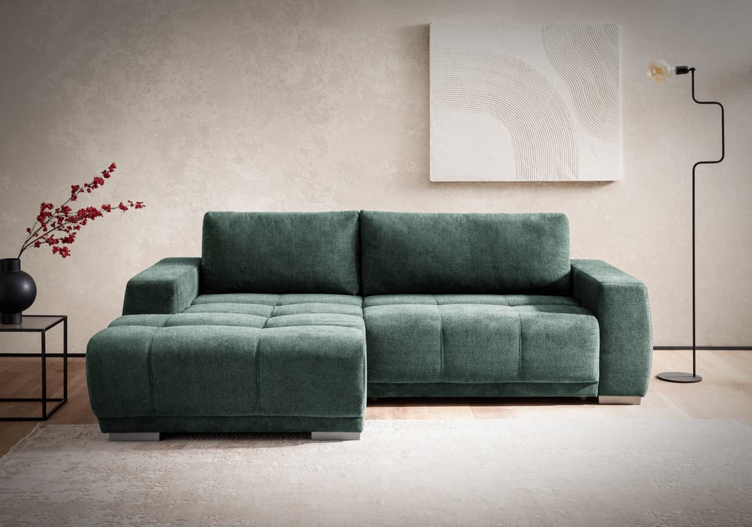 Home affaire Ecksofa Bolero L-Form | Grün