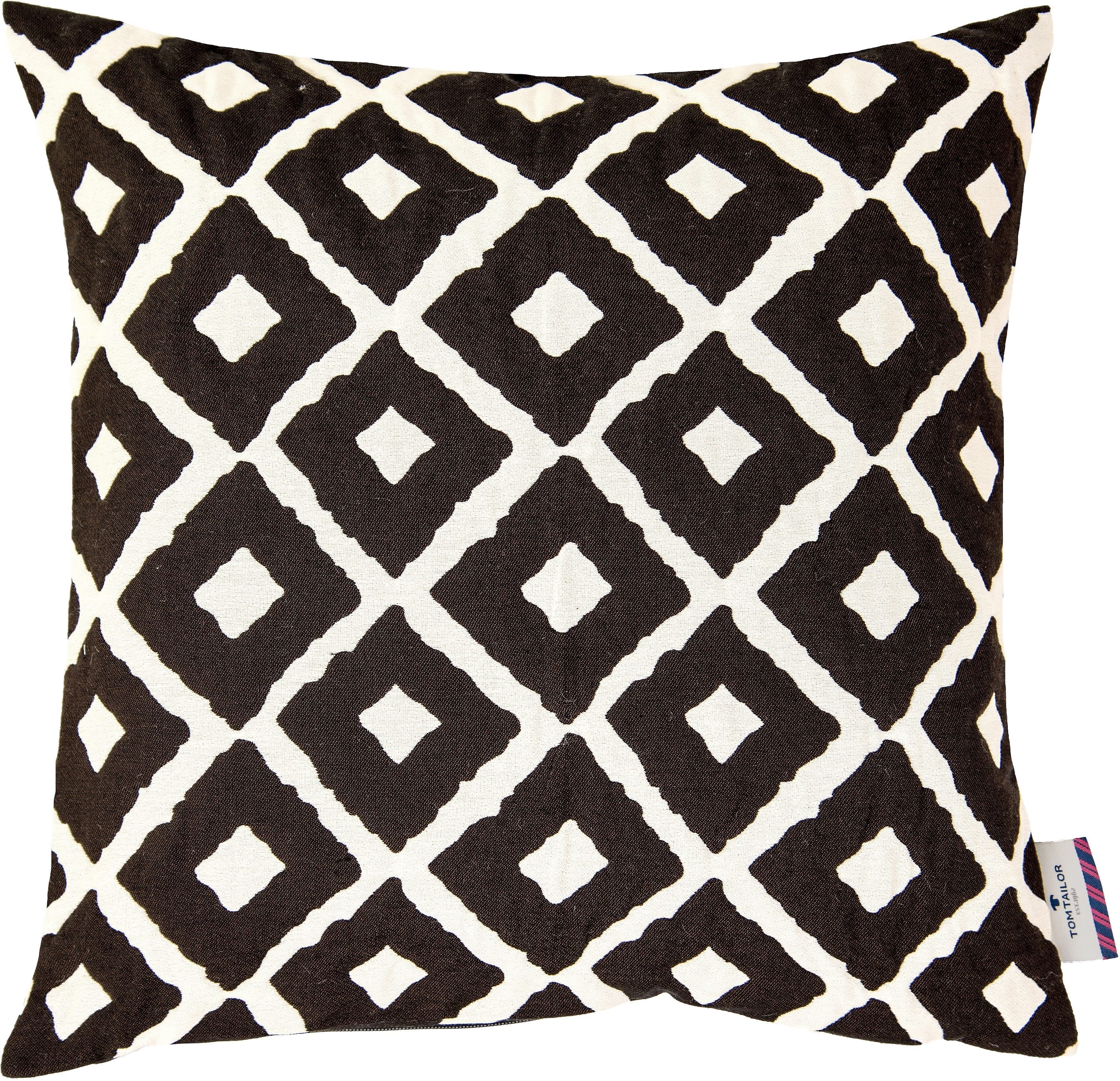 TOM TAILOR HOME Dekokissen Small Squares | Schwarz