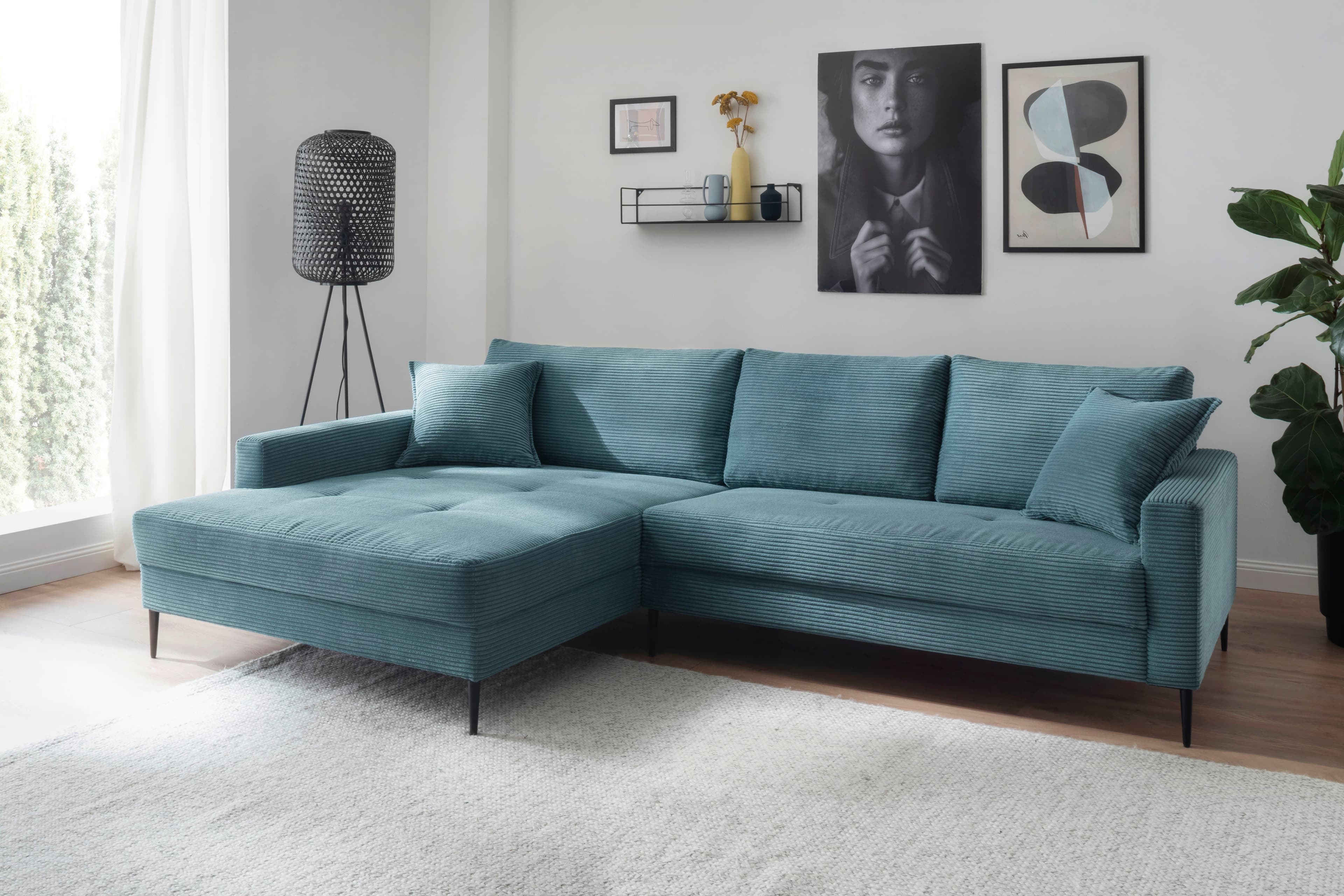 Trends by HG Ecksofa Summer L-Form | Blau