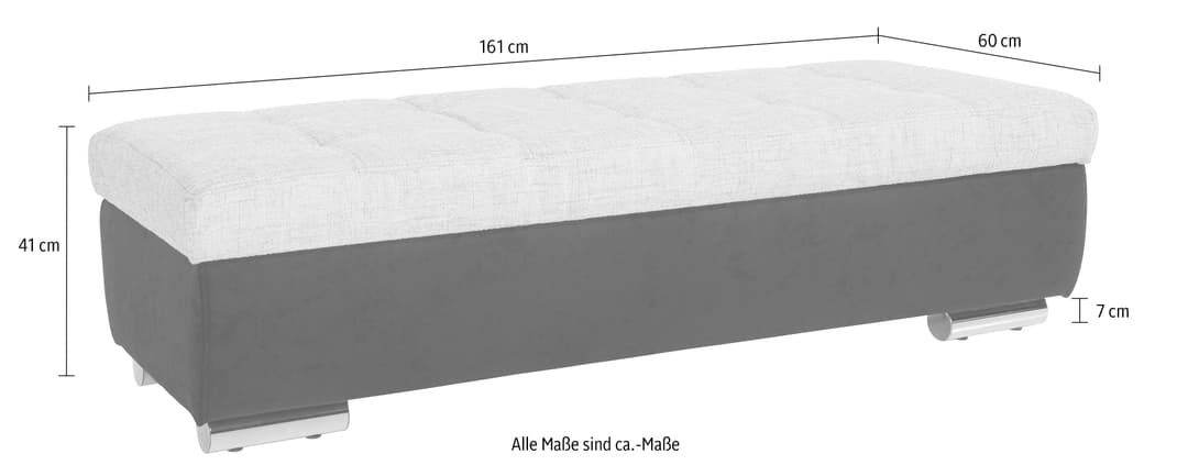 DOMO collection Hocker Treviso XXL | Schwarz