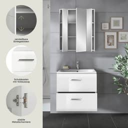 welltime Badezimmer-Set Florenz | Weiß