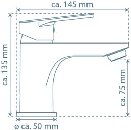 Schütte Waschtischarmatur Futura | Silber