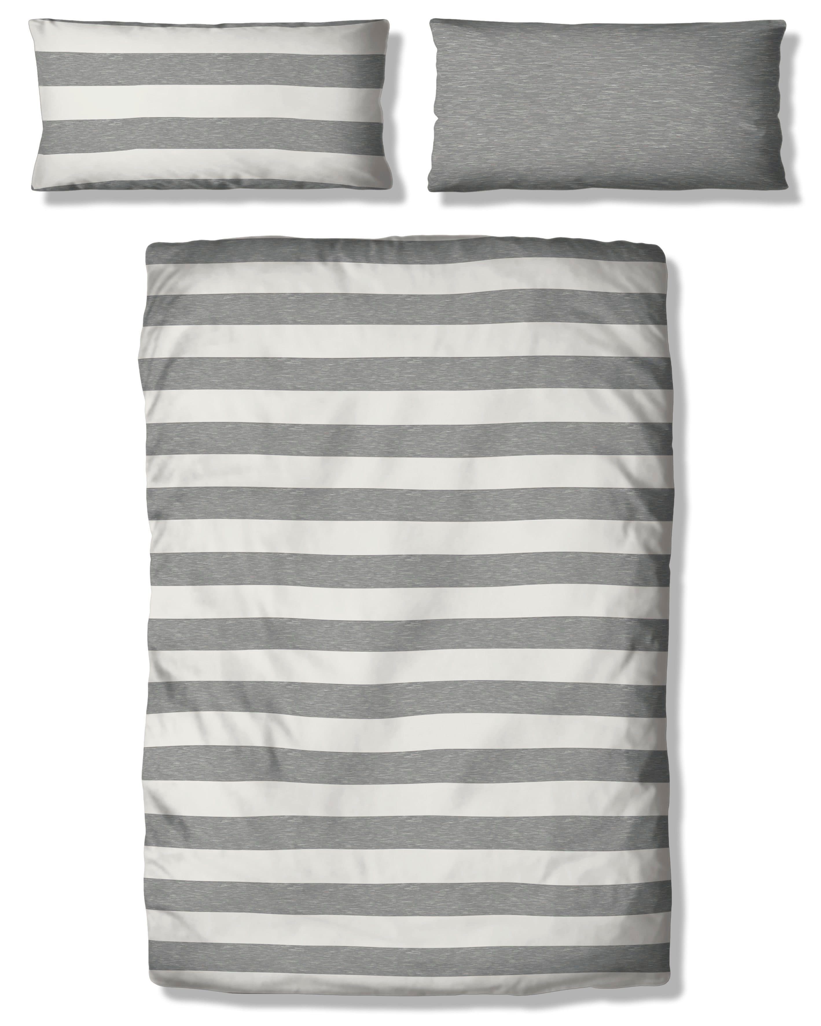 OTTO home Big Stripe Bettwäsche-Set | Grau