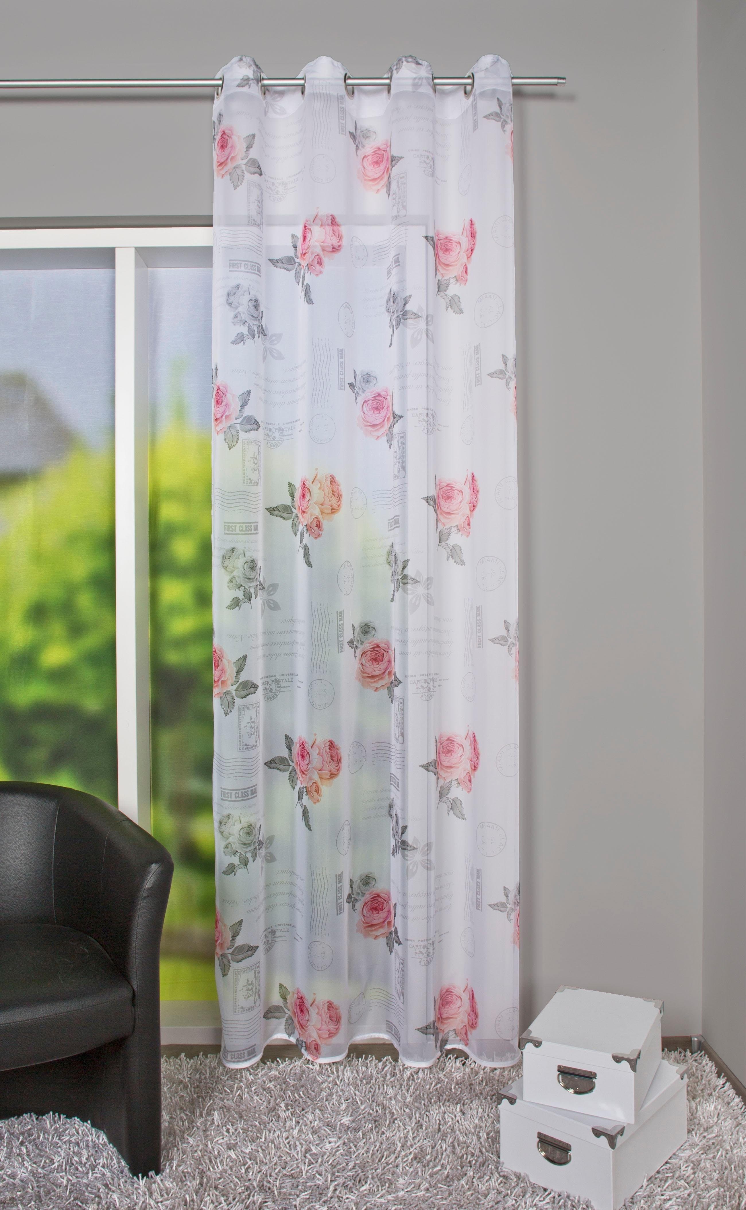 HOME WOHNIDEEN Gardine AMORE | Mehrfarbig